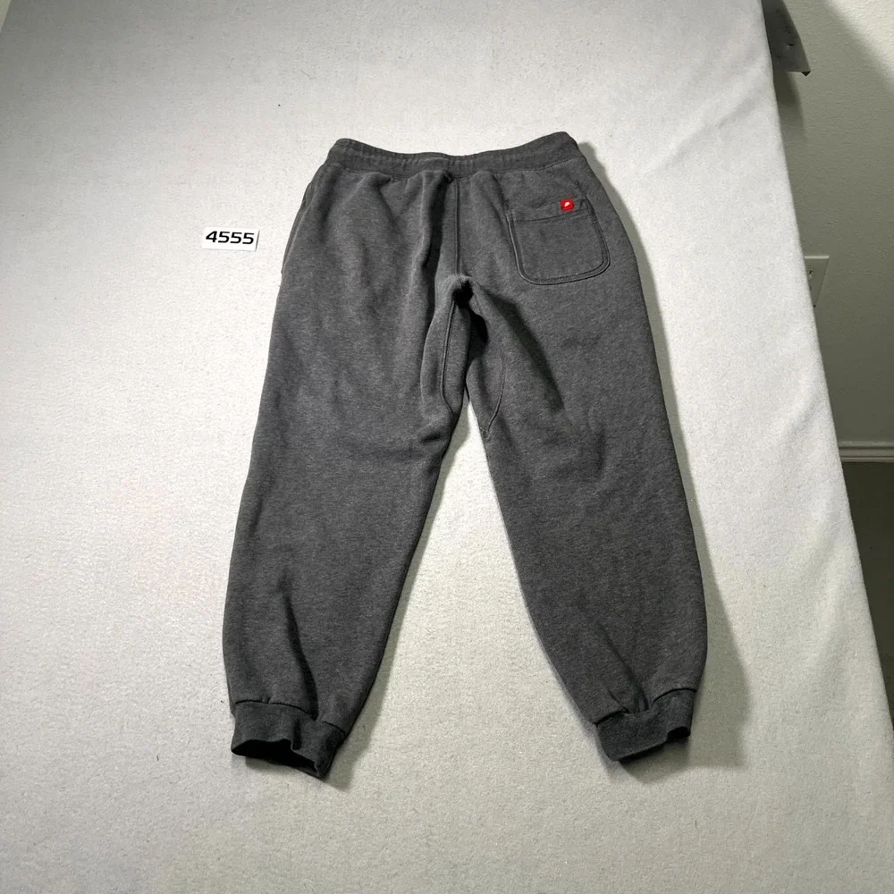 Nike Sweatpants Mens Medium Gray Swoosh Logo Fleece Lined Tapered Leg Outdoor‎